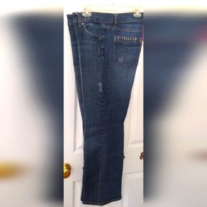 Ladies Blue Jeans Modern Boot Cut